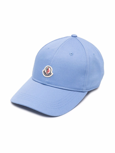 Moncler Kids' Logo-patch Baseball Cap In Blue
