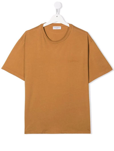 Paolo Pecora Kids' Round-neck T-shirt In Sabbia