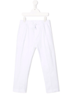 PAOLO PECORA DRAWSTRING-FASTENING WAIST TROUSERS