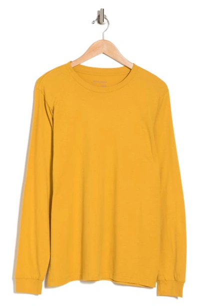Bella Plus Canvas Sueded Airlume Long Sleeve T-shirt In Mustard