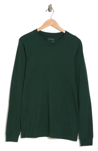 Bella Plus Canvas Sueded Airlume Long Sleeve T-shirt In Forest