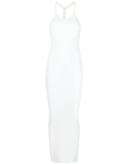 Dion Lee Rope-strap Ribbed-knit Dress In White