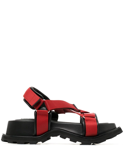 Jil Sander Crossover-strap Chunky Sandals In Black