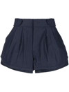 JUUNJ DOUBLE LAYER PLEATED SHORTS