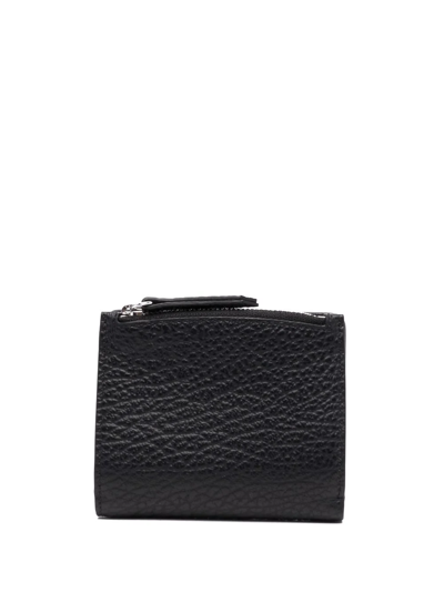 Maison Margiela Four-stitch Leather Wallet In Black