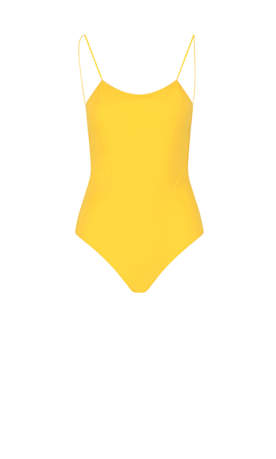 Oseree 'eco Basic' One-piece Swimsuit In Warm Yellow