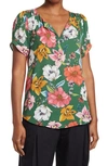 Dr2 By Daniel Rainn Daniel Rainn Pinch Sleeve Blouse In I599 Green