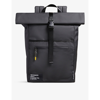 Ted Baker Rubberised Roll-top Backpack In Black