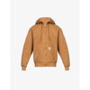 Carhartt Active Hooded Organic Cotton-piqué Jacket In Hamilton Brown