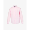 Polo Ralph Lauren Button-down Collar Logo-embroidered Linen Shirt In Pink