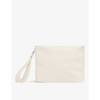 Whistles Cream Avah Leather Clutch Bag 1 Size In Cream