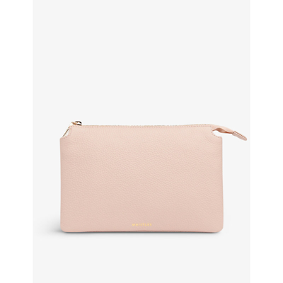 Whistles Pale Pink Elita Leather Clutch Bag 1 Size