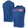 NEW ERA NEW ERA HEATHERED ROYAL CHICAGO CUBS MUSCLE TANK TOP