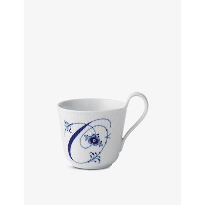 Royal Copenhagen Alphabet O Hand-painted Porcelain Mug 330ml In Blue