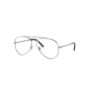 Ray Ban New Aviator Optics Eyeglasses Silver Frame Clear Lenses Polarized 58-14 In Silver