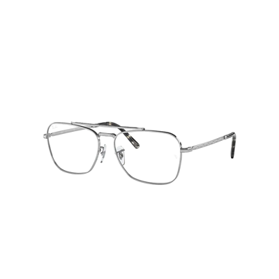 Ray Ban New Caravan Optics Eyeglasses Silver Frame Clear Lenses Polarized 58-15