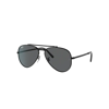 Ray Ban New Aviator Sunglasses Black Frame Grey Lenses 55-14 In Black