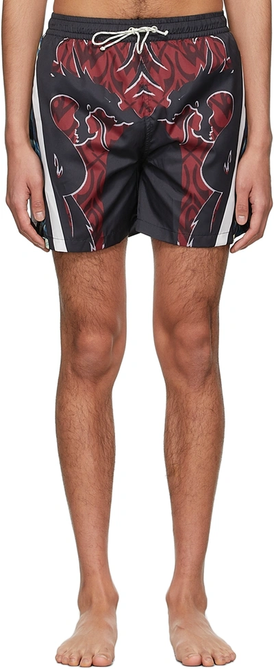 Phipps Dragon-print Recycled-fibre Swimshorts In Multicolor