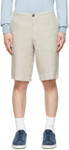 ERMENEGILDO ZEGNA BEIGE LINEN SHORTS