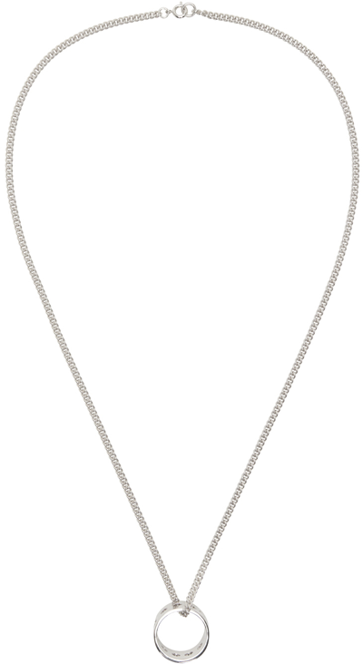 A.p.c. Silver Concert Necklace In Rab Argent