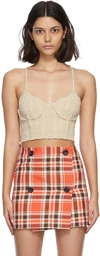 ACNE STUDIOS BEIGE WOOL TEXTURED CAMISOLE