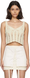 ACNE STUDIOS OFF-WHITE ORGANIC COTTON CAMISOLE