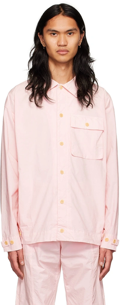 Henrik Vibskov Pink Organic Cotton Shirt In Rose Pink