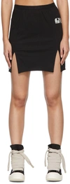 RICK OWENS DRKSHDW BLACK ORGANIC COTTON MINI SKIRT