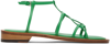 Low Classic Open-toe Heeled Sandals In Green