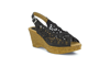 Spring Step Women's Abigail Slingback Wedge Sandals Women's Shoes In Black