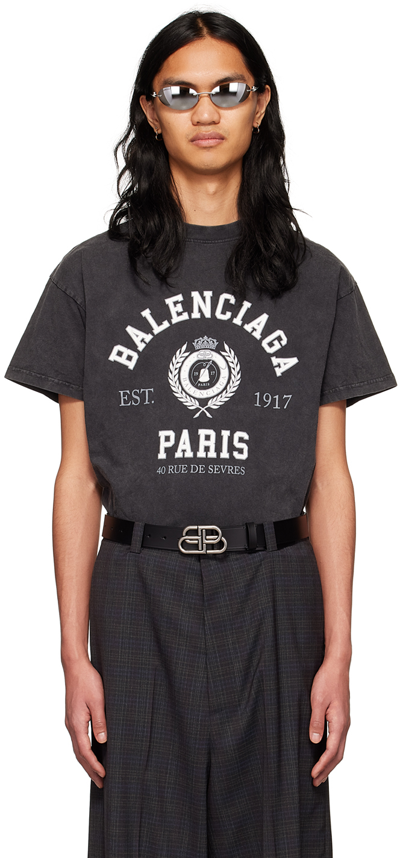 Balenciaga College 1917 T-shirt Regular Fit In 1000