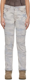 Notsonormal Blue Distressed Jeans In Washed Blue