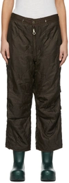Notsonormal Brown Polyester Trousers In Marrone