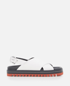Plan C Crossover Strap Detail Sandals In White
