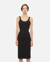 Fendi Logo Embossed Body-con Midi Dress In Black