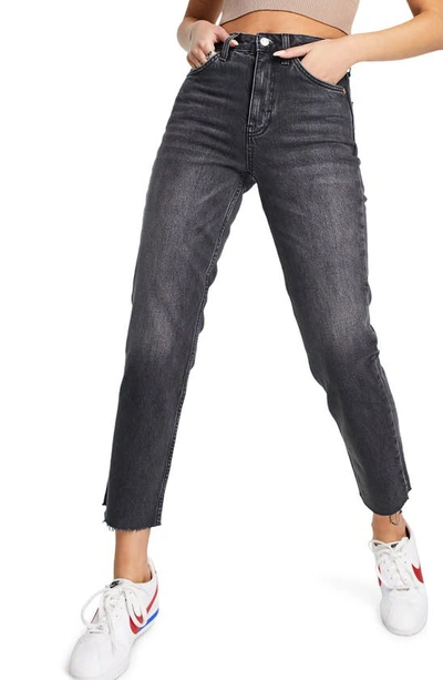 TOPSHOP MOTO RAW HEM STRAIGHT JEANS 