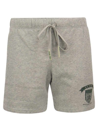 Autry Bermuda Shorts With Tennis Club Logo In Grey