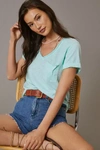 T.la Classic V-neck Tee In Mint