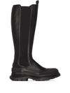 ALEXANDER MCQUEEN ALEXANDER MCQUEEN WOMEN'S BLACK LEATHER BOOTS