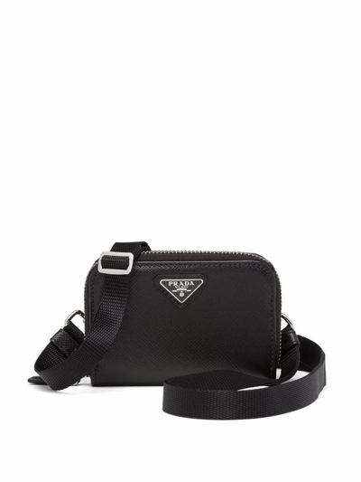 Prada Men's Black Leather Wallet | ModeSens