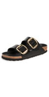 Birkenstock Arizona Big Buckle Nubuck Sandals In Black
