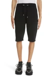 Balmain Drawstring Cotton Track Shorts In Edc Noir/ Blanc/ Or