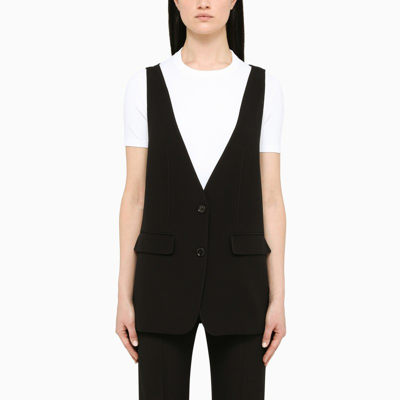 Burberry Black Silk Gilet