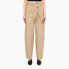 Max Mara Canossa Belted Paperbag-waist Cargo Pants In Brown