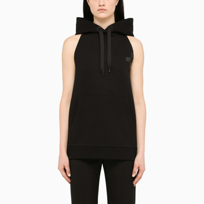Burberry Cotton Sweatshirt With Frontal Print - Atterley In Black
