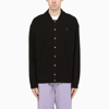 KENZO BLACK TIGER-INTARSIA CARDIGAN