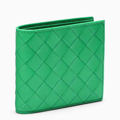 Bottega Veneta Grass Green Maxi Intrecciato Bi-fold Wallet