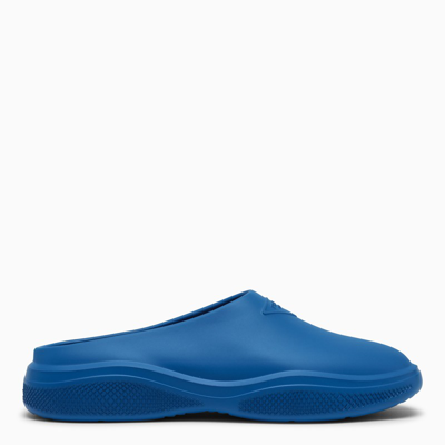 Prada Light Blue Rubber Slippers