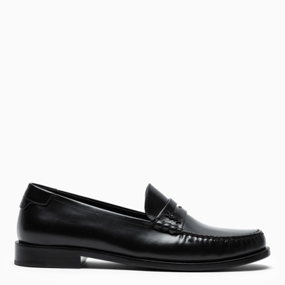 Saint Laurent Black Leather Loafers