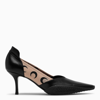 Marine Serre Black 75 Moon Print Leather Pumps In Black